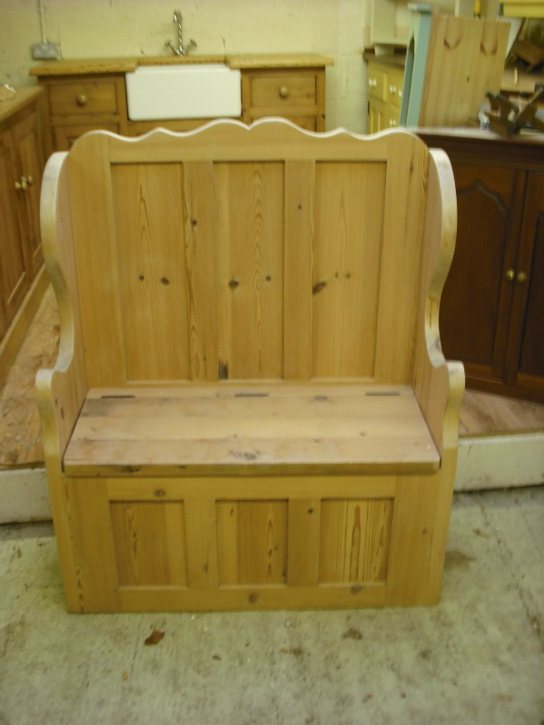 traditional style monks bench