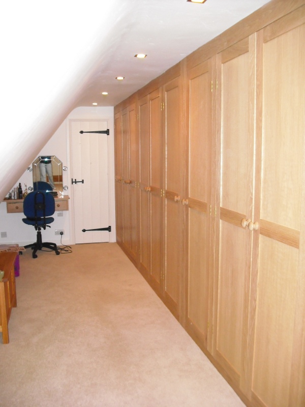 built in fitted wardrobes in mid wood